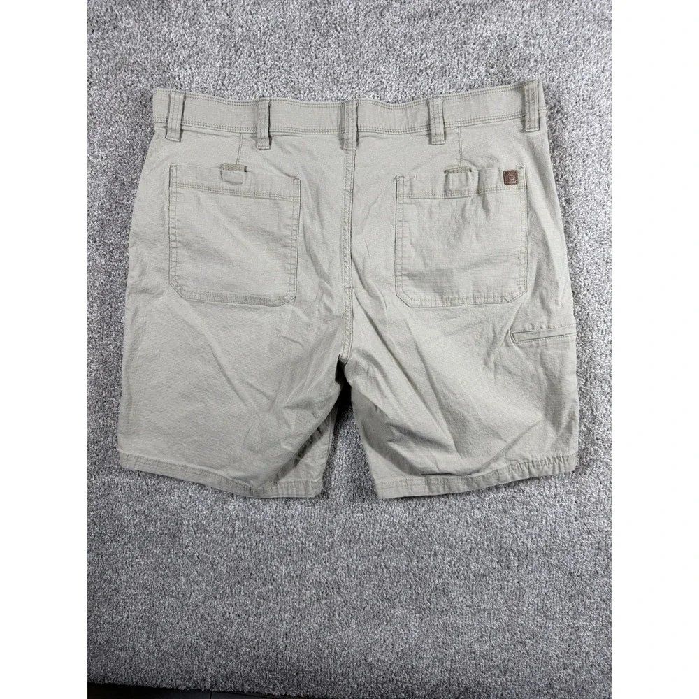 Weatherproof Men's Beige Cotton Casual Shorts Flat Front 11